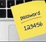Sticky note with password