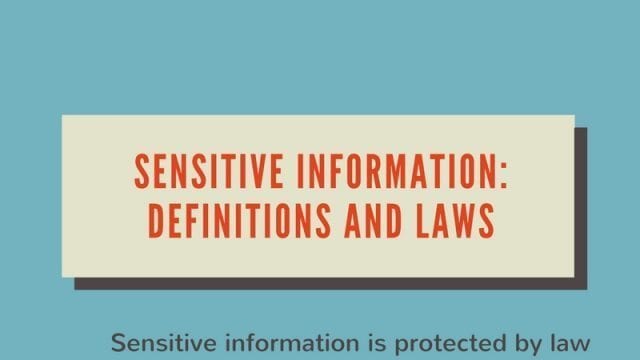sensitive information definitions and laws