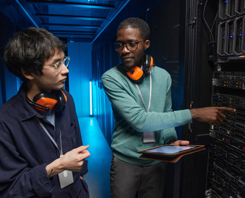 It Technicians In Server Room